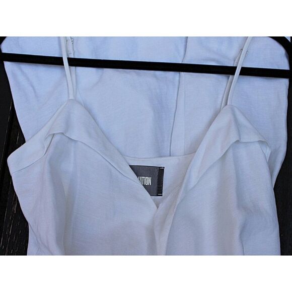 Reformation - "Cruz" Wrap Dress in White Linen, size Small #14 - Picture 3 of 12